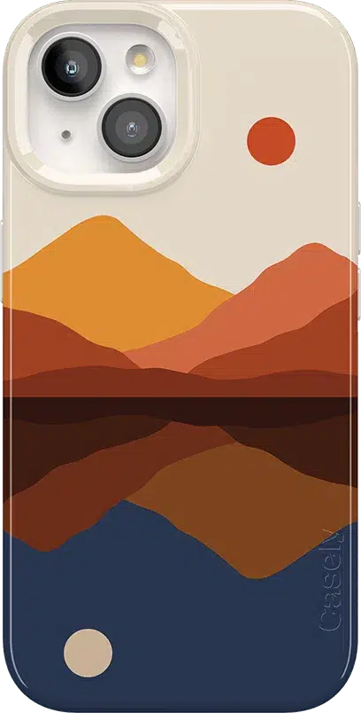 Opposites Attract | Day & Night Colorblock Mountains Case iPhone Case get.casely Classic + MagSafe® iPhone 15 Plus 