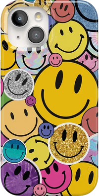 All Smiles | Smiley Face Sticker Case iPhone Case get.casely Classic + MagSafe® iPhone 15 Plus 