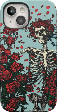 Forever Grateful | Grateful Dead Skeleton Floral Case iPhone Case Grateful Dead Bold + MagSafe® iPhone 15 Plus 