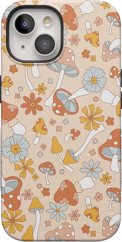 Mushroom Magic | Retro Floral Case iPhone Case get.casely Bold + MagSafe® iPhone 15 