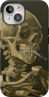 Van Gogh | Skull of a Skeleton with Burning Cigarette Phone Case iPhone Case Van Gogh Museum Bold + MagSafe® iPhone 15 Plus 