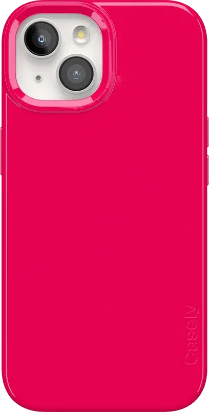 Think Pink | Solid Neon Pink Case iPhone Case get.casely Classic + MagSafe® iPhone 15 Plus 