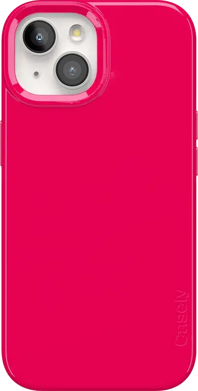 Think Pink | Solid Neon Pink Case iPhone Case get.casely Classic + MagSafe® iPhone 15 Plus