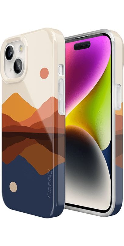 Opposites Attract | Day & Night Colorblock Mountains Case iPhone Case get.casely 