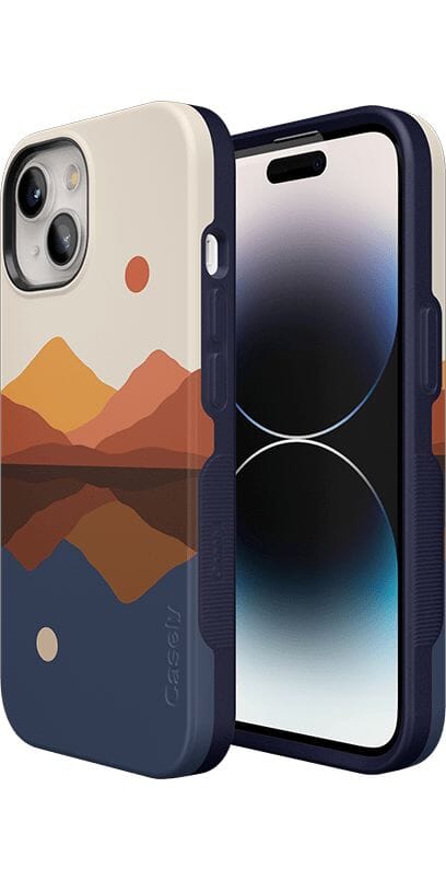 Opposites Attract | Day & Night Colorblock Mountains Case iPhone Case get.casely 