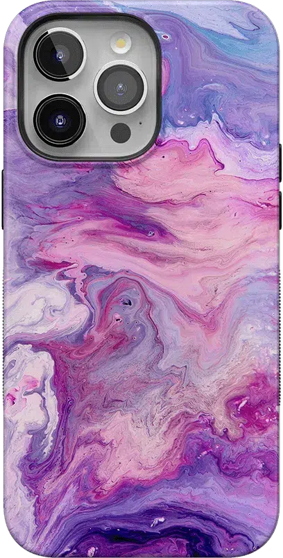 Tie Dying Over You | Purple Marble iPhone Case iPhone Case get.casely Bold + MagSafe® iPhone 15 Pro Max