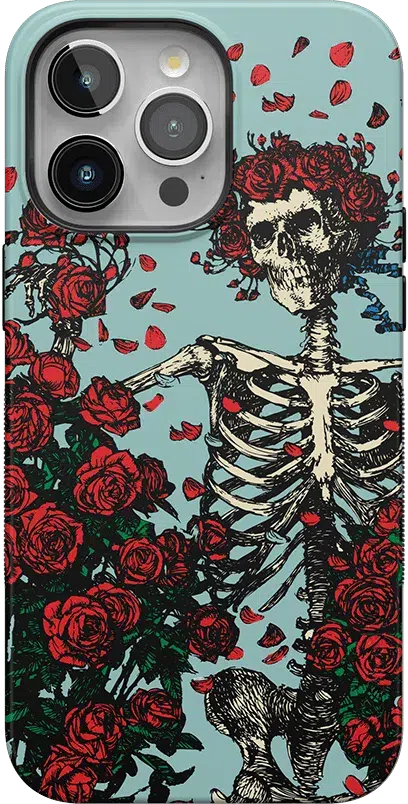 Forever Grateful | Grateful Dead Skeleton Floral Case iPhone Case Grateful Dead Bold + MagSafe® iPhone 15 Pro Max 