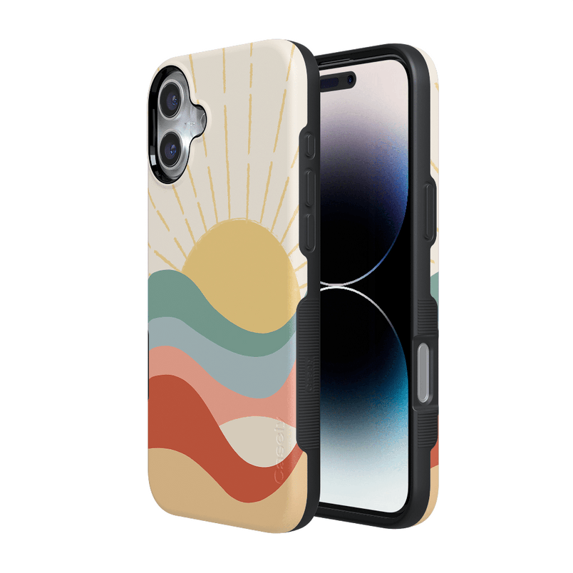 Here Comes the Sun | Colorblock Sunset Case iPhone Case get.casely 