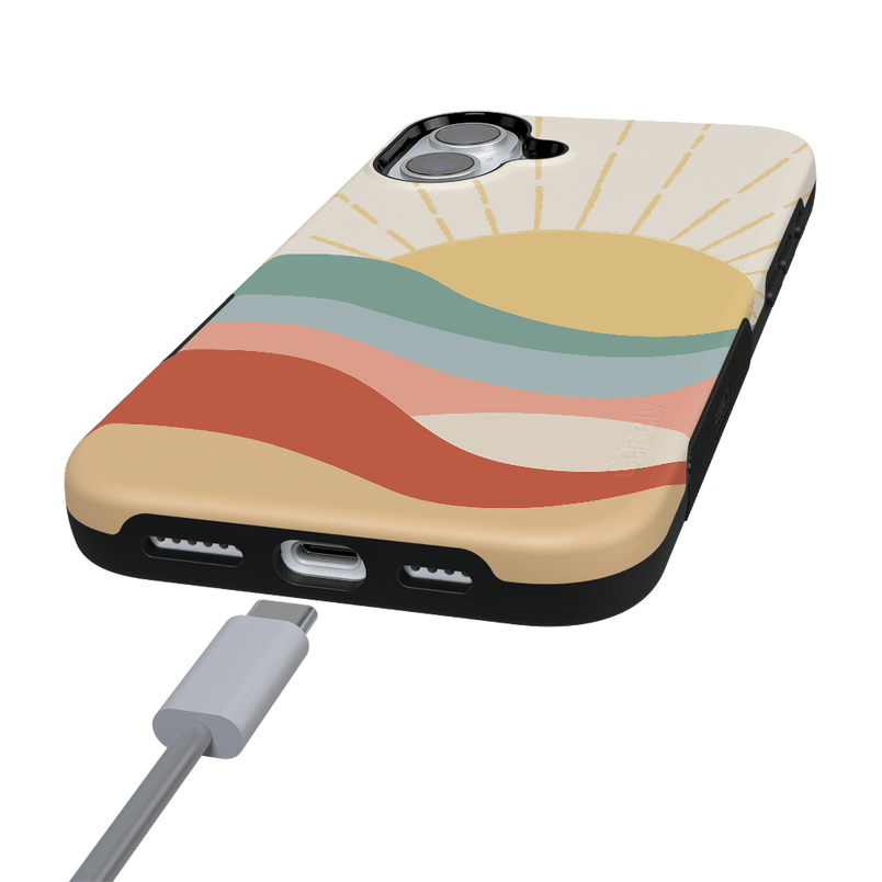 Here Comes the Sun | Colorblock Sunset Case iPhone Case get.casely 