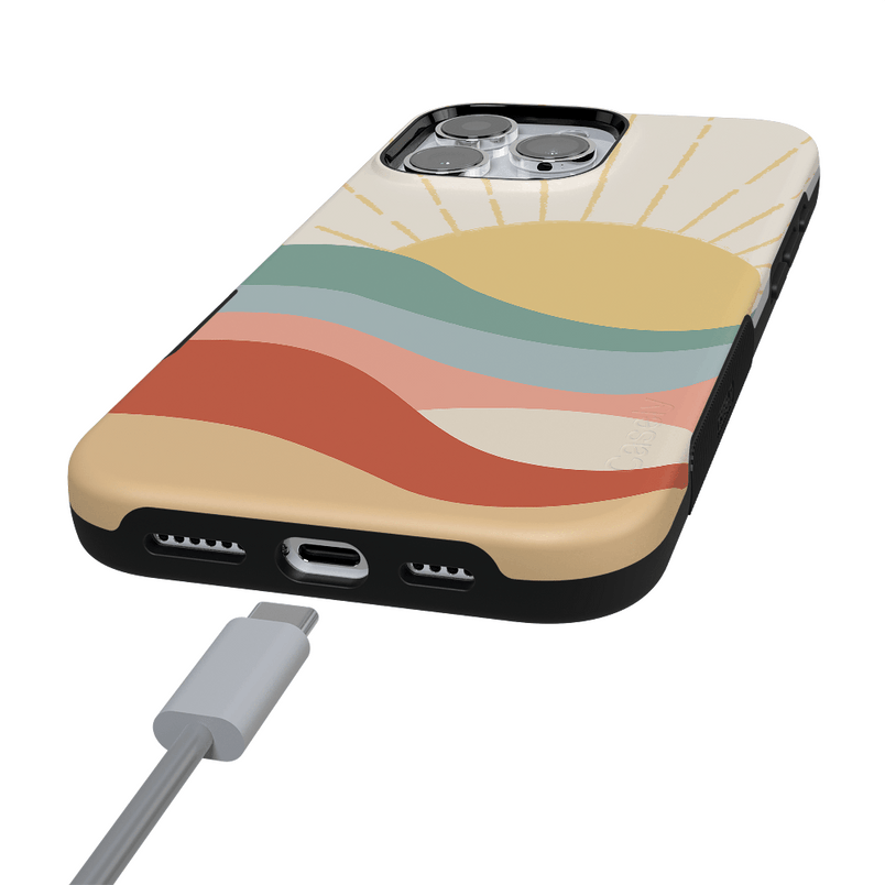 Here Comes the Sun | Colorblock Sunset Case iPhone Case get.casely 