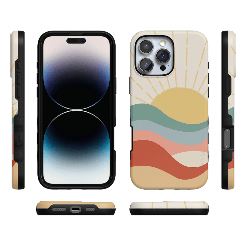 Here Comes the Sun | Colorblock Sunset Case iPhone Case get.casely 