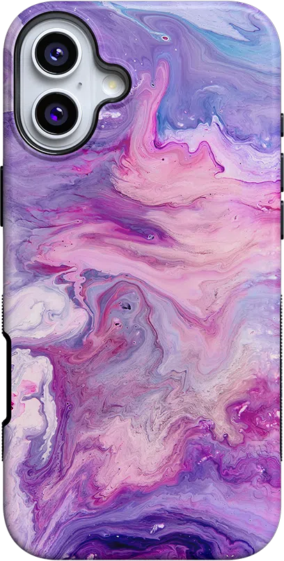 Tie Dying Over You | Purple Marble iPhone Case iPhone Case get.casely Bold + MagSafe® iPhone 16 Plus 