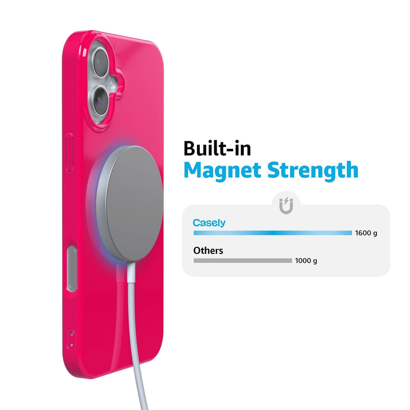 Think Pink | Solid Neon Pink Case iPhone Case get.casely 