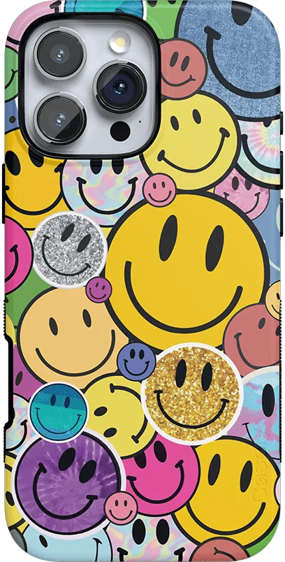 All Smiles | Smiley Face Sticker Case iPhone Case get.casely Bold + MagSafe® iPhone 16 Pro Max 