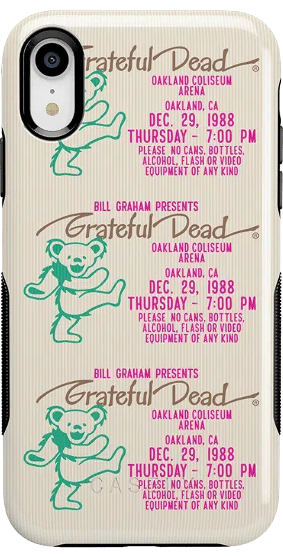 Miracle Ticket | Grateful Dead Vintage Case iPhone Case get.casely Bold iPhone XR 