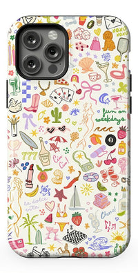 All the Fun Things | Fun on Weekdays Case iPhone Case get.casely Essential + MagSafe® iPhone 12 Pro 