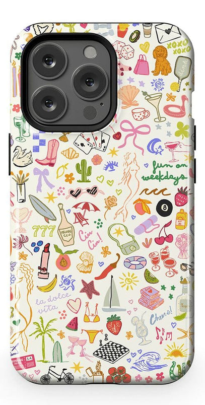 All the Fun Things | Fun on Weekdays Case iPhone Case get.casely Essential + MagSafe® iPhone 13 Pro 