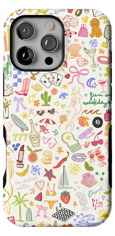 All the Fun Things | Fun on Weekdays Case iPhone Case get.casely Bold + MagSafe® iPhone 16 Pro Max 