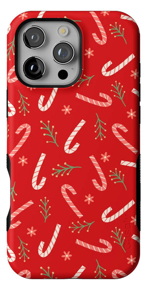 Peppermint Kiss | Candy Cane Case Phone Case Casetry Bold + MagSafe® iPhone 16 Pro Max 