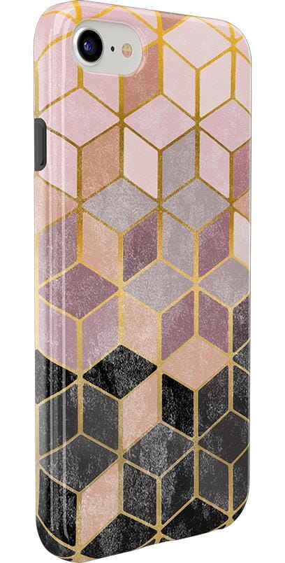 Stepping Up | Geo Rose Gold Marble Case iPhone Case get.casely 