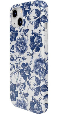 Rose to Fame | Blue & White Rose Floral Case iPhone Case get.casely 