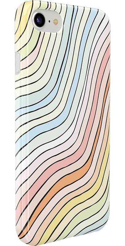 Ride The Wave | Pastel Rainbow Lined Case iPhone Case get.casely