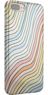 Ride The Wave | Pastel Rainbow Lined Case iPhone Case get.casely