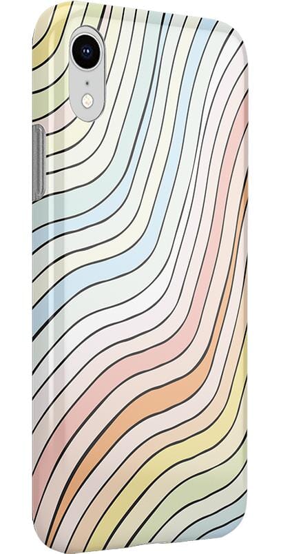 Ride The Wave | Pastel Rainbow Lined Case iPhone Case get.casely