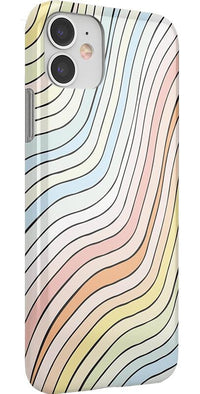 Ride The Wave | Pastel Rainbow Lined Case iPhone Case get.casely