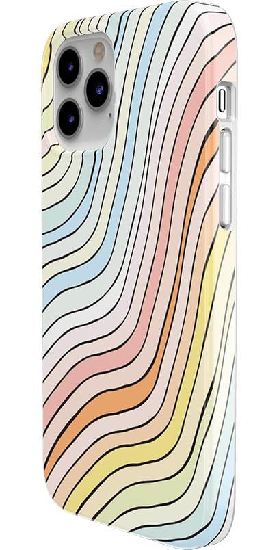 Ride The Wave | Pastel Rainbow Lined Case iPhone Case get.casely