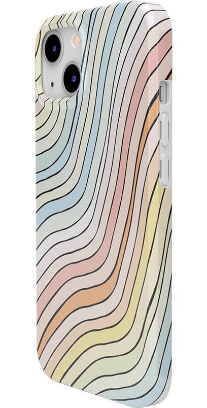 Ride The Wave | Pastel Rainbow Lined Case iPhone Case get.casely