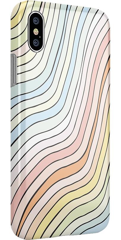 Ride The Wave | Pastel Rainbow Lined Case iPhone Case get.casely