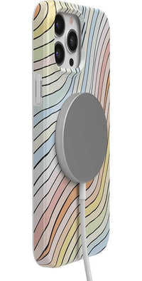 Ride The Wave | Pastel Rainbow Lined Case iPhone Case get.casely