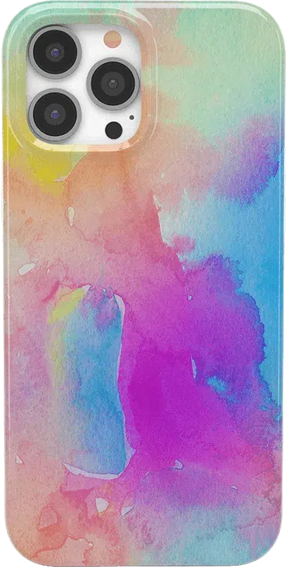 Painting in Pastels | Rainbow Watercolor Case iPhone Case get.casely Classic + MagSafe® iPhone 13 Pro 