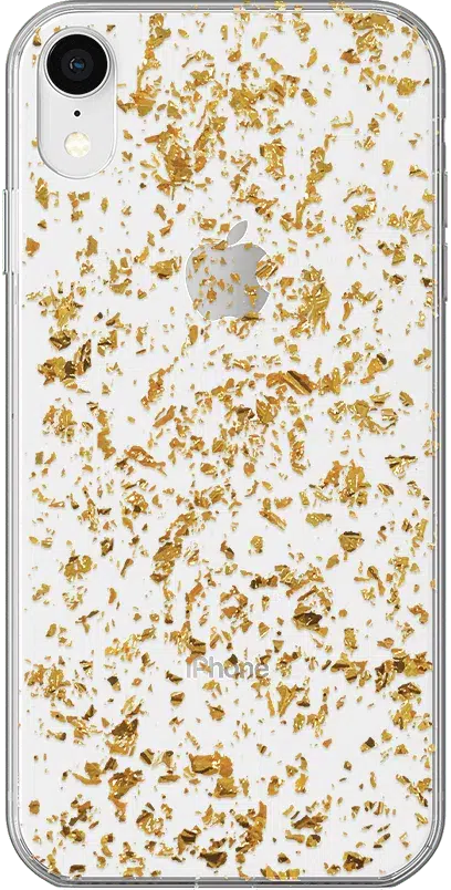 Morning Sparkle | Rose and Gold Flaked Clear Case iPhone Case get.casely Classic iPhone XR 