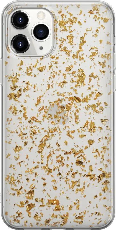 Morning Sparkle | Rose and Gold Flaked Clear Case iPhone Case get.casely Classic iPhone 11 Pro Max 