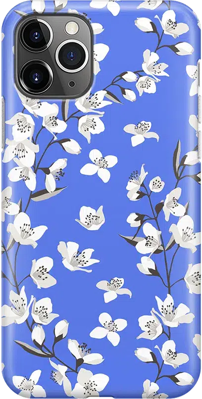 Floral Forest | Blue Cherry Blossom Floral Case iPhone Case get.casely Classic iPhone 11 Pro 