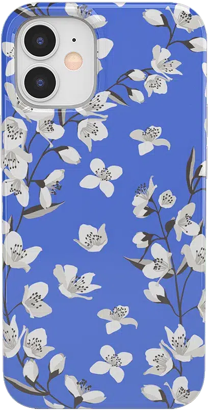 Floral Forest | Blue Cherry Blossom Floral Case iPhone Case get.casely Classic iPhone 12 