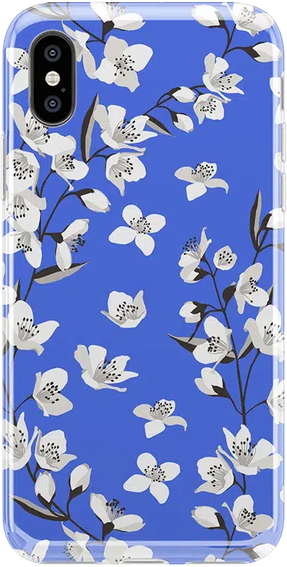 Floral Forest | Blue Cherry Blossom Floral Case iPhone Case get.casely Classic iPhone X / XS 