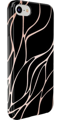 Midnight Ride | Black and Gold Metallic Waves Case iPhone Case get.casely 