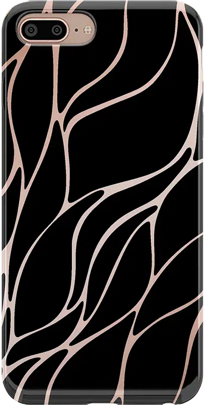 Midnight Ride | Black and Gold Metallic Waves Case iPhone Case get.casely Classic iPhone 6/7/8 Plus 