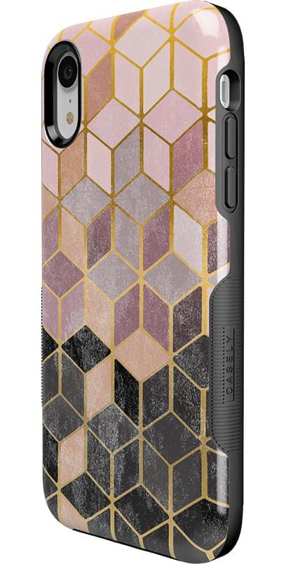 Stepping Up | Geo Rose Gold Marble Case iPhone Case get.casely 