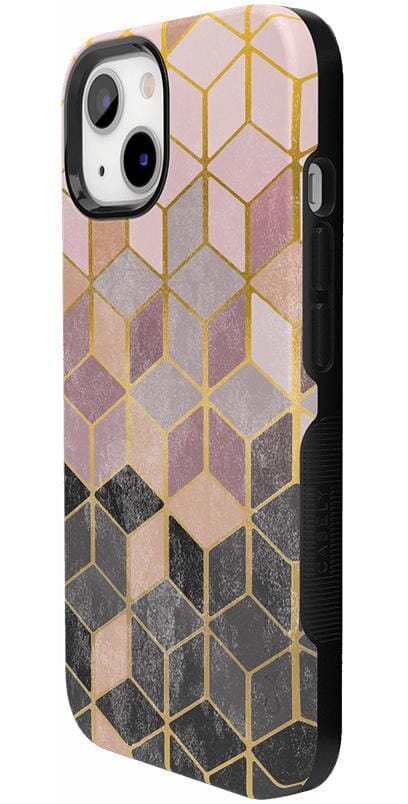 Stepping Up | Geo Rose Gold Marble Case iPhone Case get.casely 