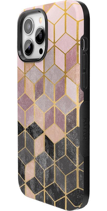 Stepping Up | Geo Rose Gold Marble Case iPhone Case get.casely 