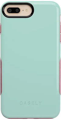 Mint Green on Pink | Ultra-Protective Bold Case iPhone Case get.casely Bold iPhone 6/7/8 Plus 