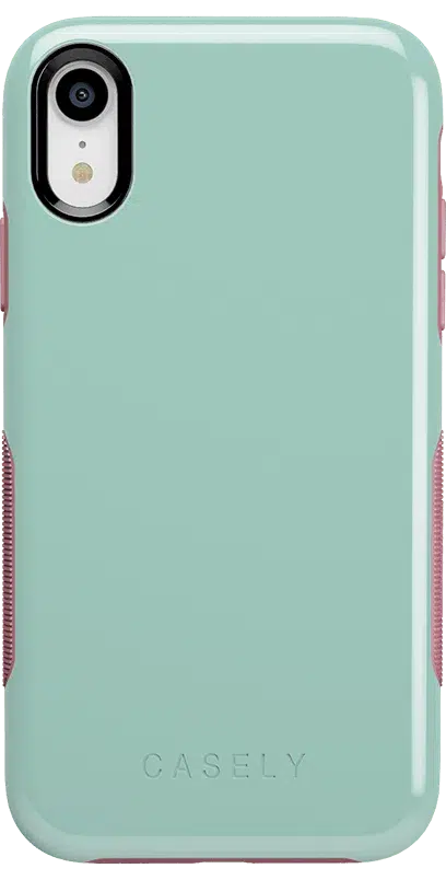 Mint Green on Pink | Ultra-Protective Bold Case iPhone Case get.casely 