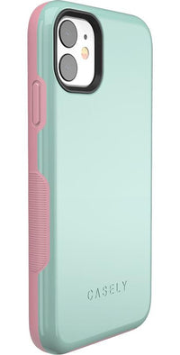 Mint Green on Pink | Ultra-Protective Bold Case iPhone Case get.casely 