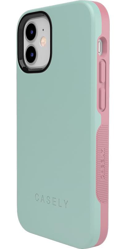 Mint Green on Pink | Ultra-Protective Bold Case iPhone Case get.casely 