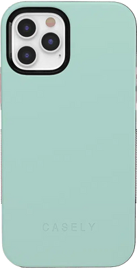 Mint Green on Pink | Ultra-Protective Bold Case iPhone Case get.casely Bold iPhone 12 Pro Max 