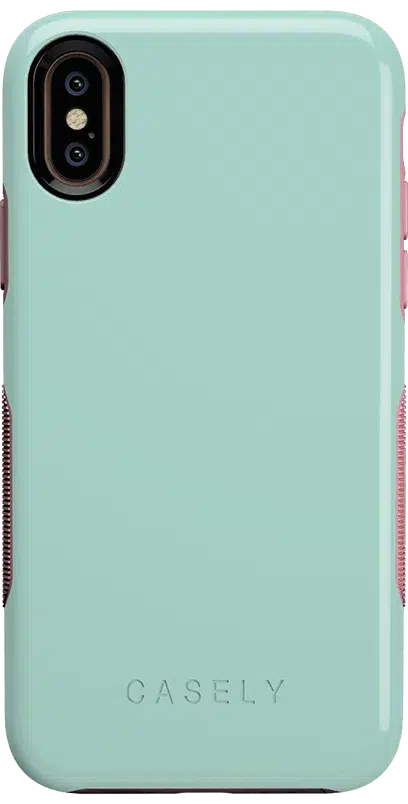 Mint Green on Pink | Ultra-Protective Bold Case iPhone Case get.casely Bold iPhone XS Max 